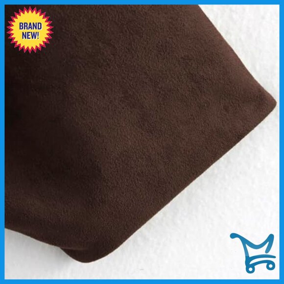 Faux Suede Bomber Jacket Lightweight Oversized Batwing Sleeves Chic Streetwear - Picture 5 of 7